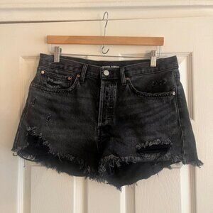 Charcoal jean shorts